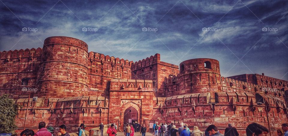 Agra Fort is a historical fort in the city of Agra in India. It was the main residence of the emperors of the Mughal Dynasty until 1638, when the capital was shifted from Agra to Delhi. Before capture by the British, the last Indian rulers to have oc
