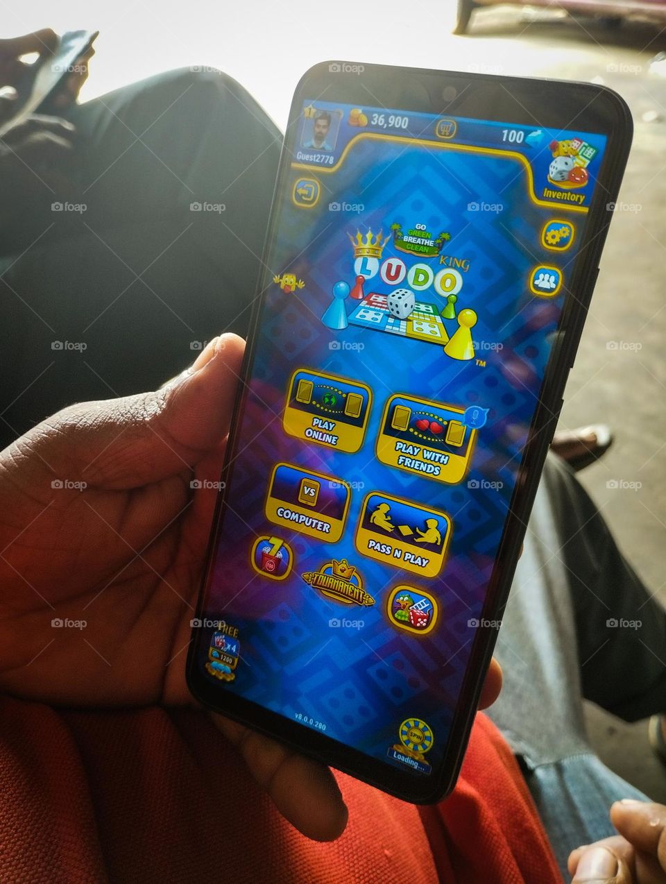 Ludo gaming play on phone