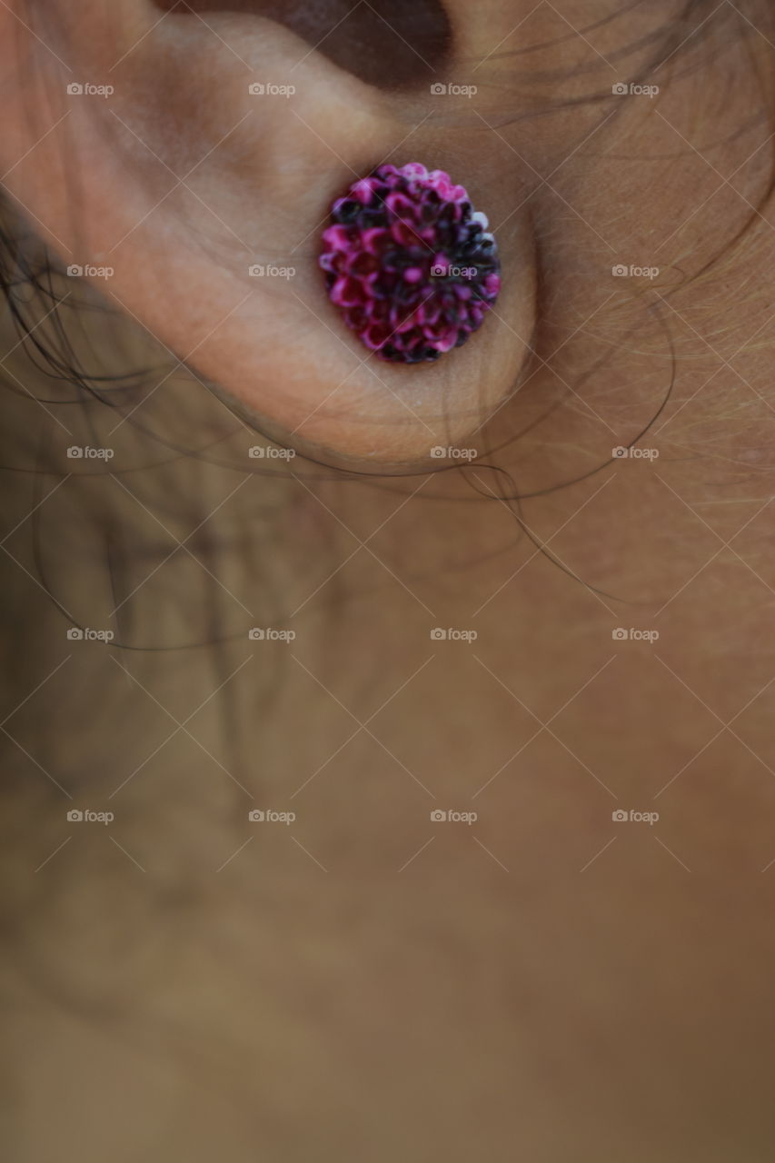 Stud Earring Close-up