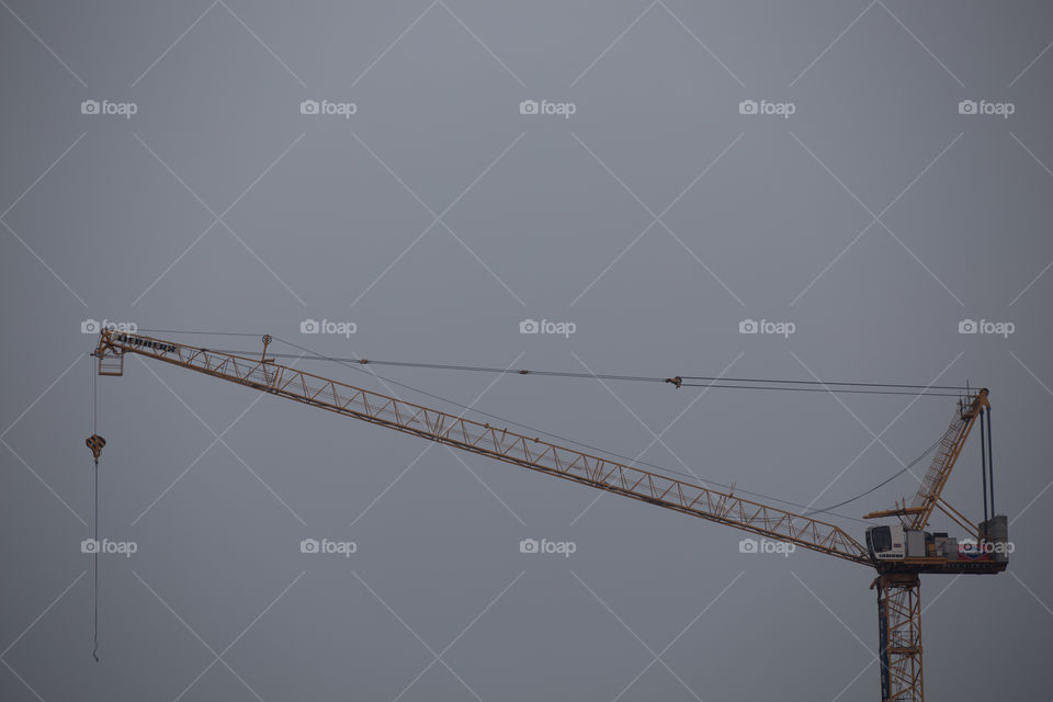 Working construction crane