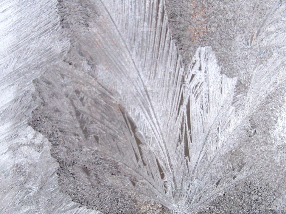 ice pattern on glass
