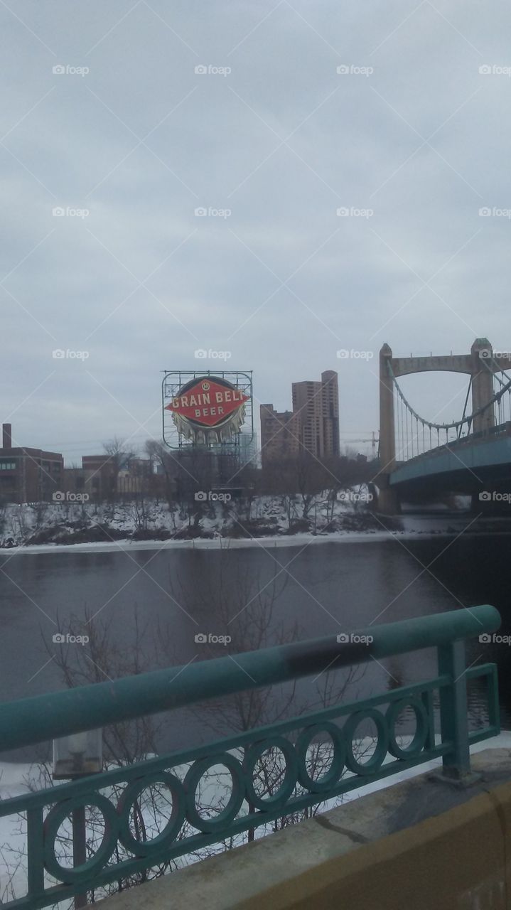 Bridge, Water, City, River, Sky