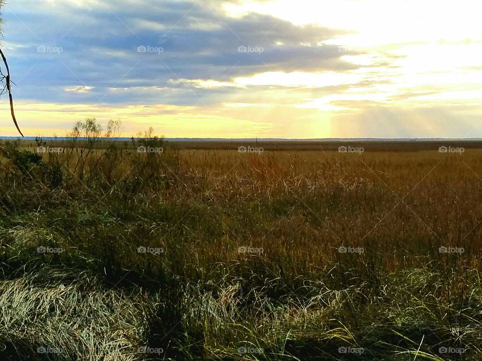 Sunset Over a Georgia Marsh