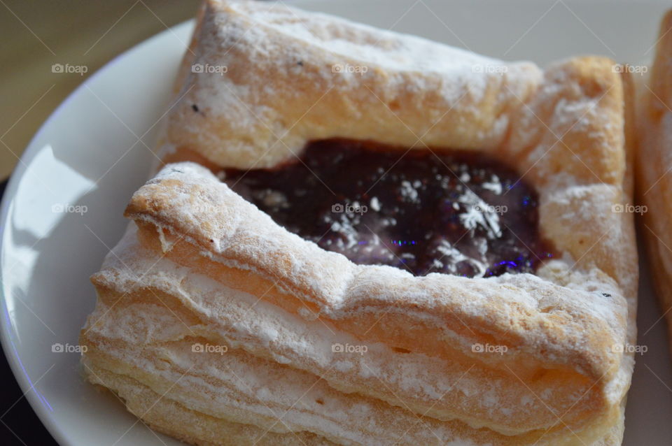 Close-up of puff pastry