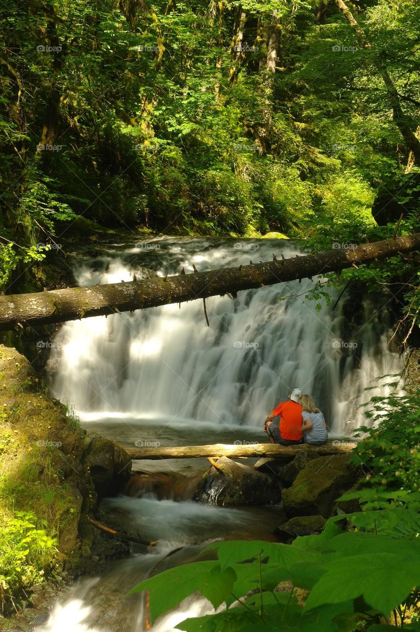 love, waterfall, water,