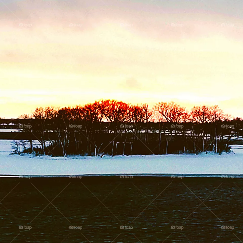 Winter sunset