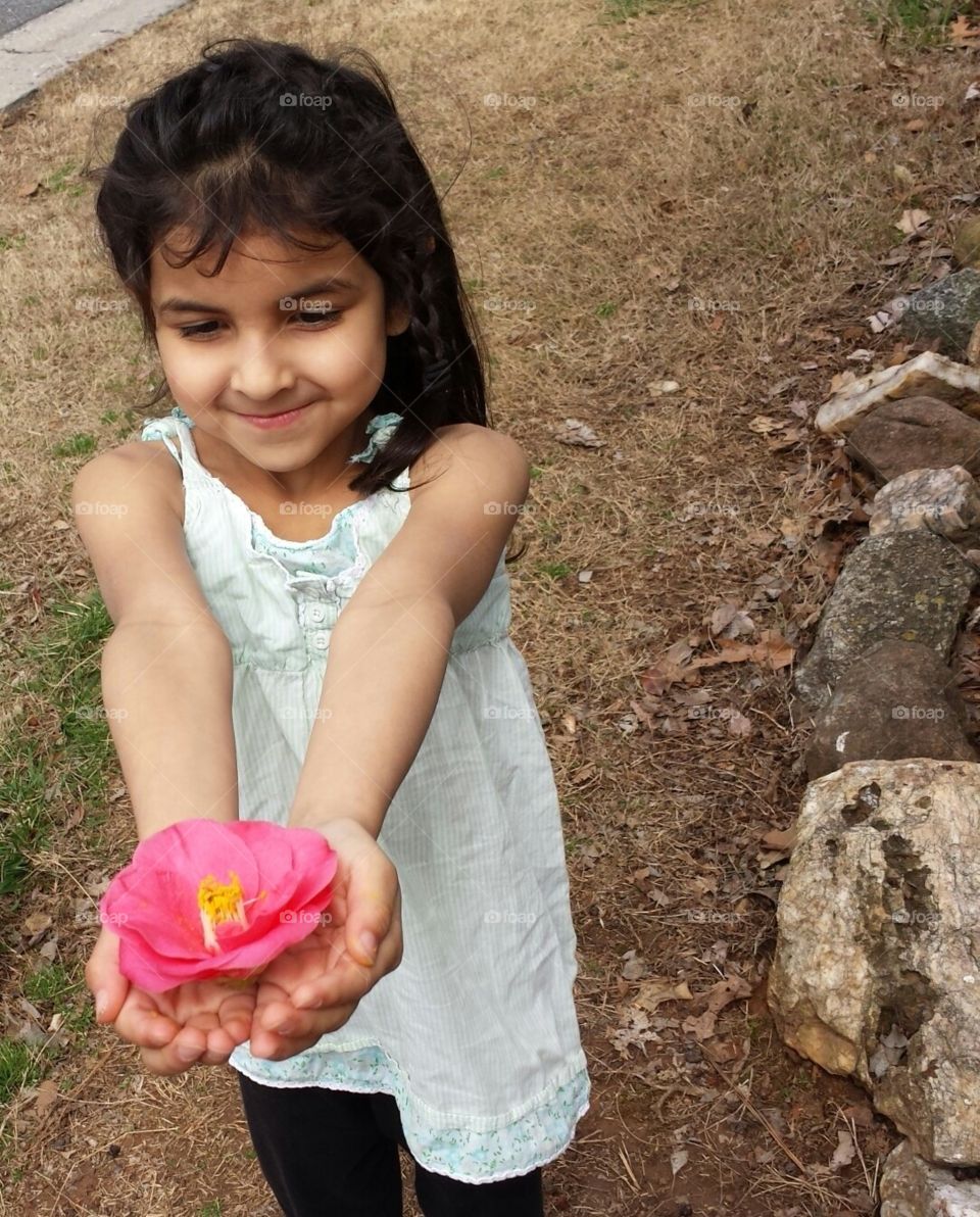 Flower in hands