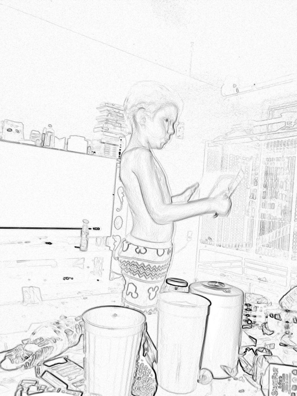 People, Chalk Out, Adult, No Person, Illustration