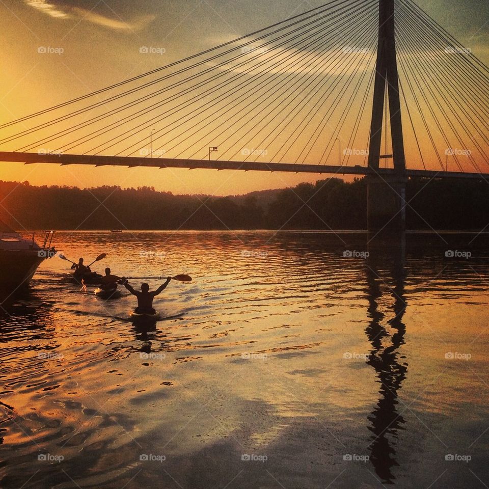 Kayak At sunset 