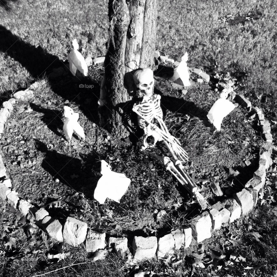 tree halloween holidays skeleton by MedicMan85