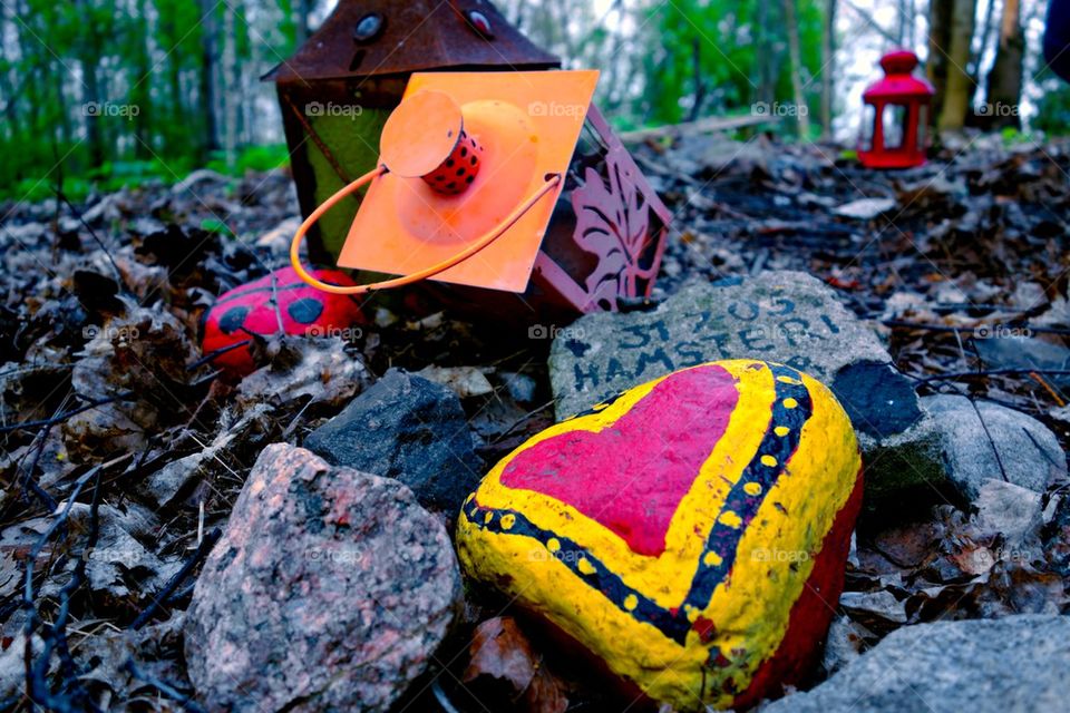 Colorful pet cemetary