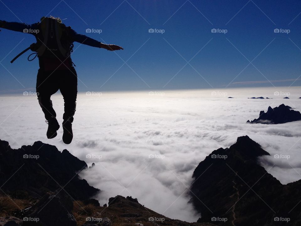 Jump above the clouds