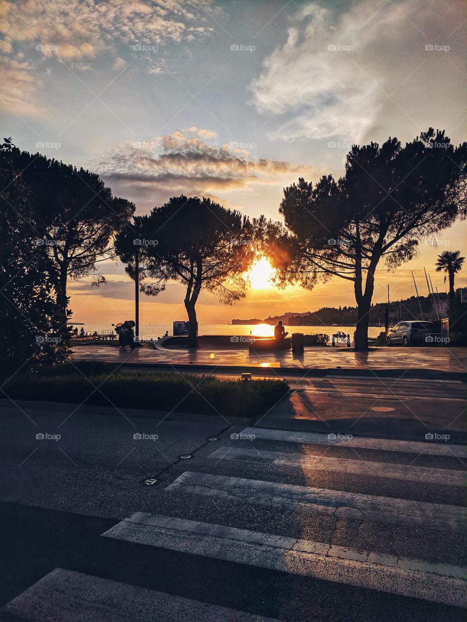 Sunset in Portoroz beach