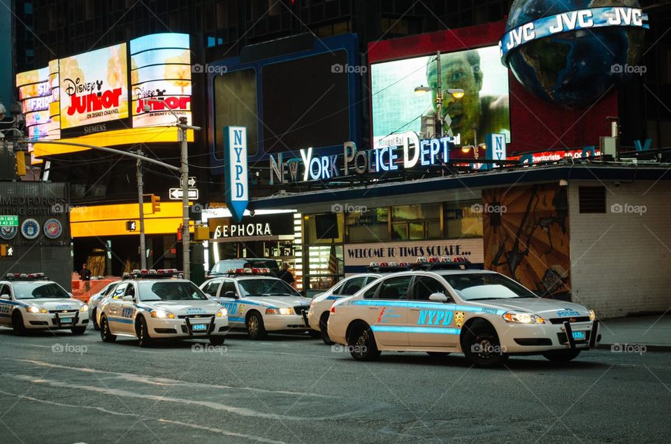 Police station at Times' Square New York City