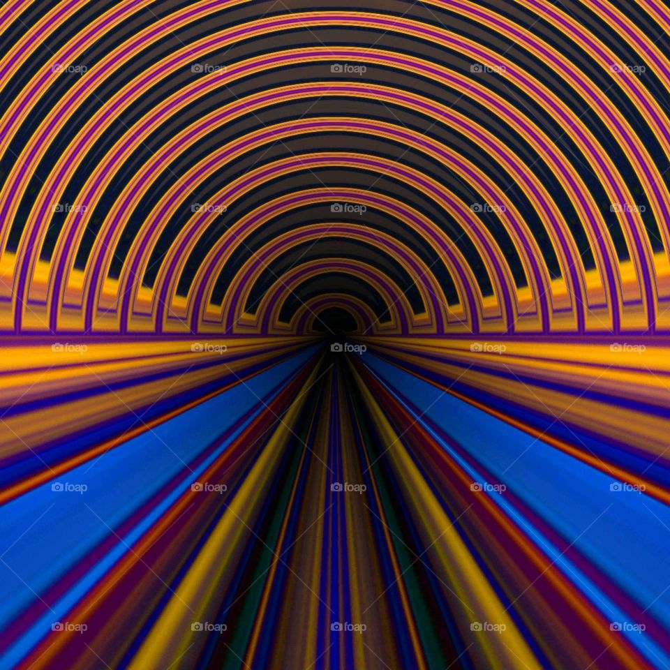 Painting and design of a railway tunnel