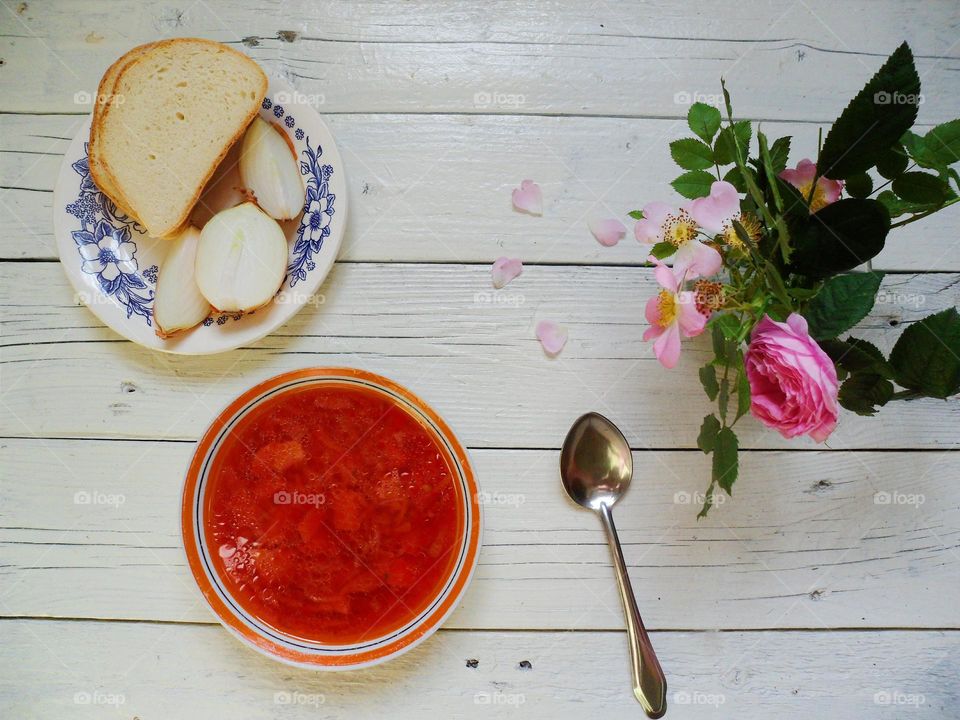 Ukrainian red borsch