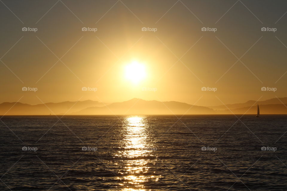 Sunset, Sun, Dawn, Sea, Water
