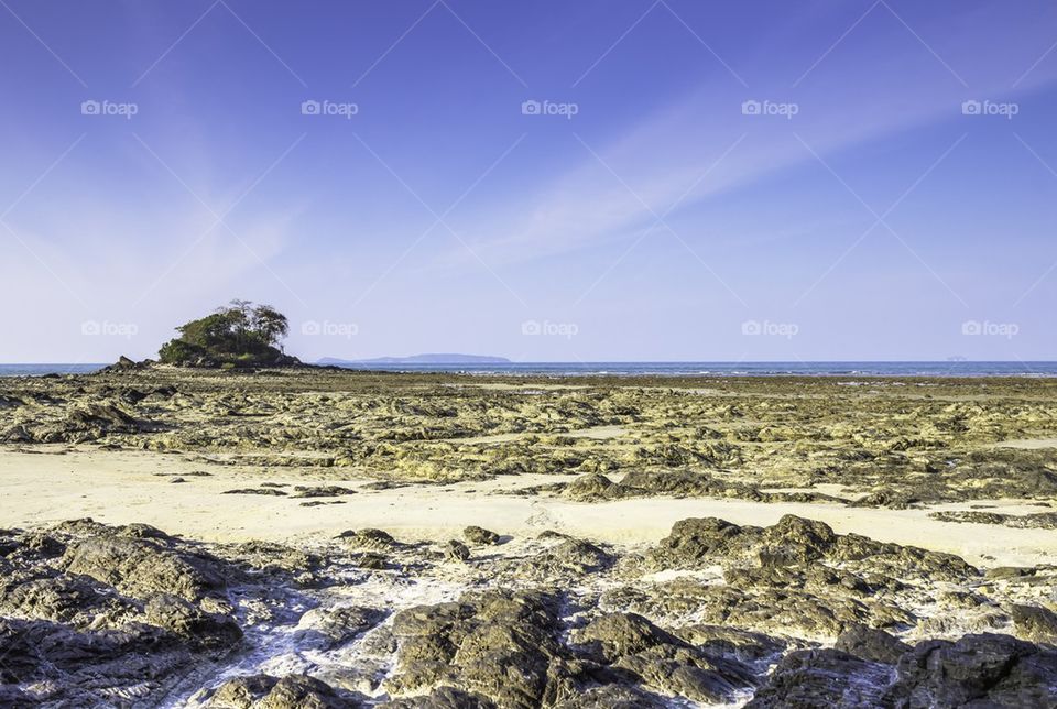 Seascape and stone