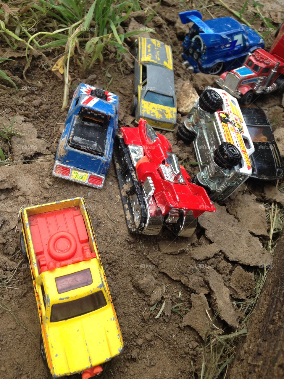 Reckless abandon. Cars abandoned in the dirt