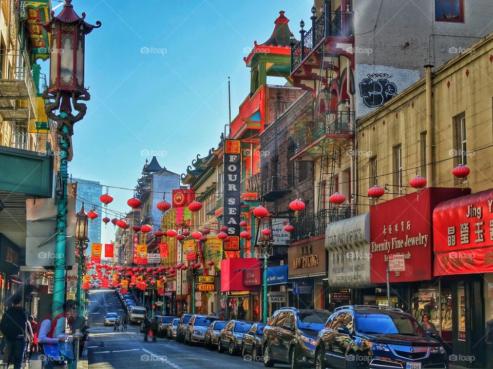 Chinese New Year decorations in Chinatown