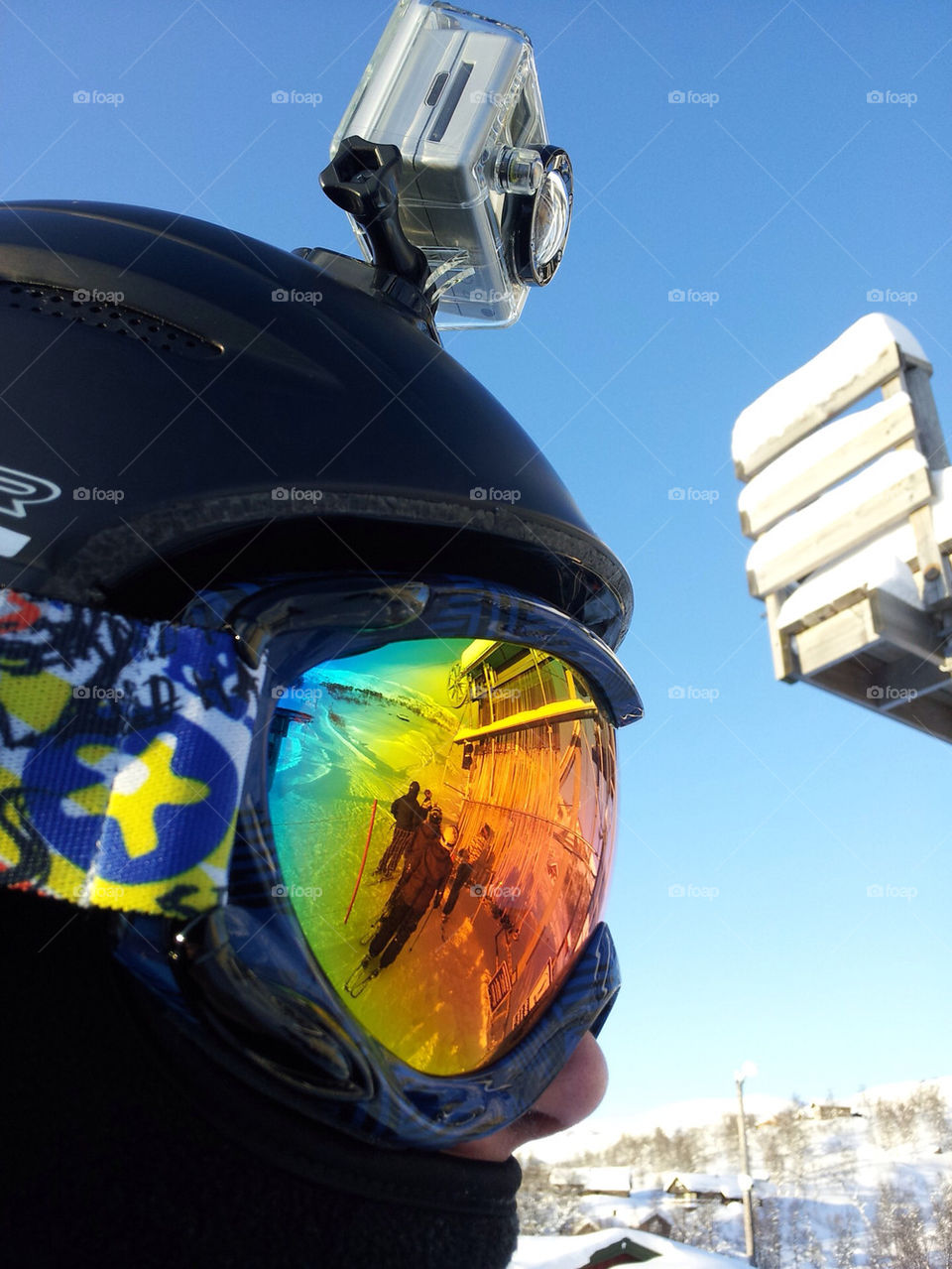 winter reflection skiing goprohd by xvind
