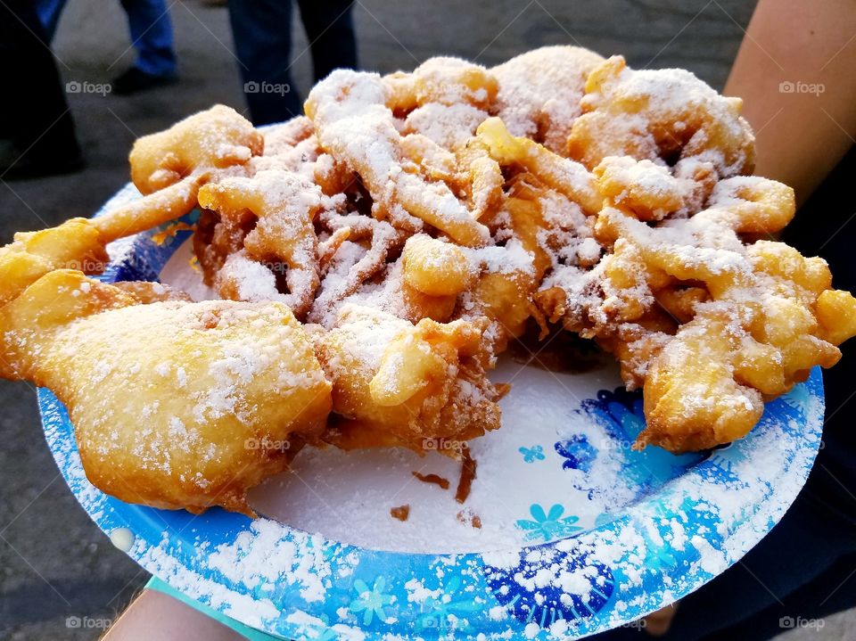 A fine example of a funnel cake from the German American Festival in Oregon, Ohio.