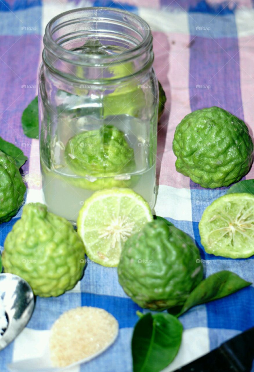 Homemade lime juice