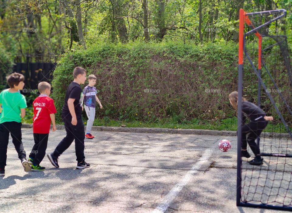 Football fun outside