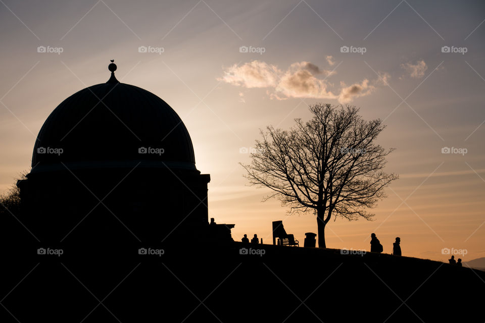 Silhouettes at Calton hill 