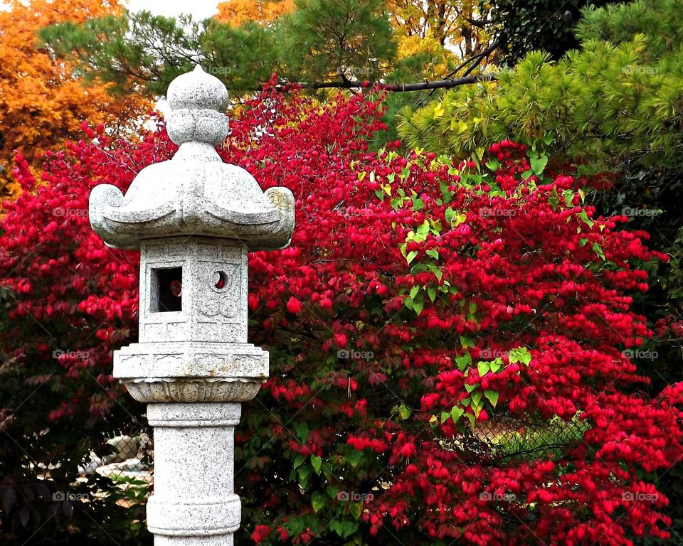 Fall Japanese Statue