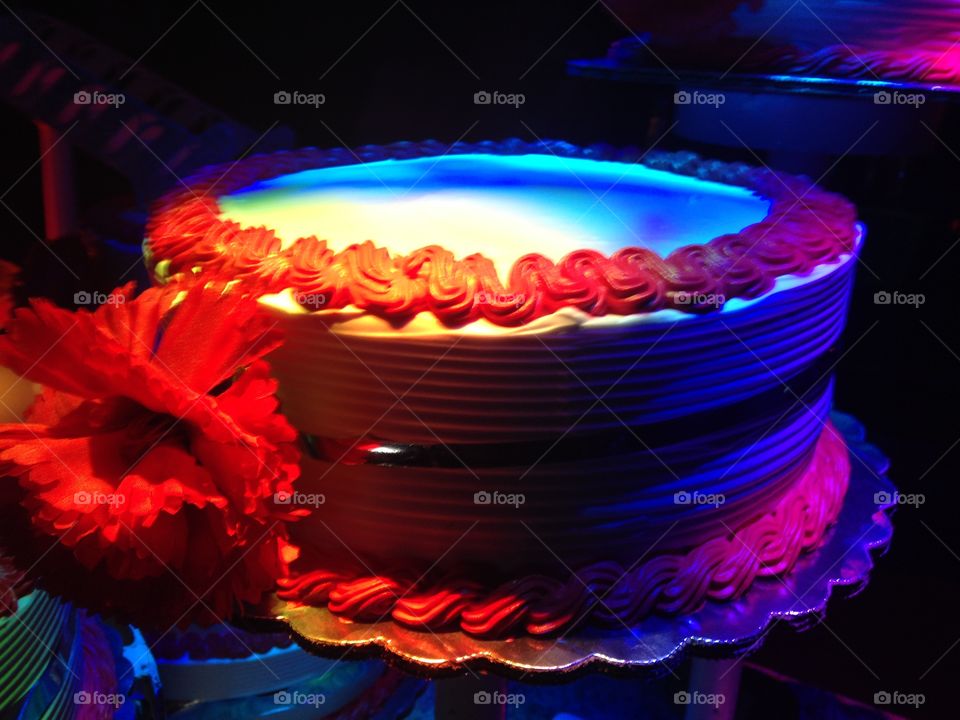 Birthday cake red