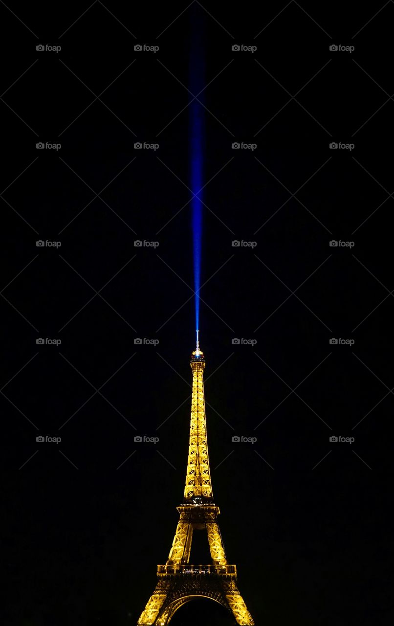 Eiffel tower at night