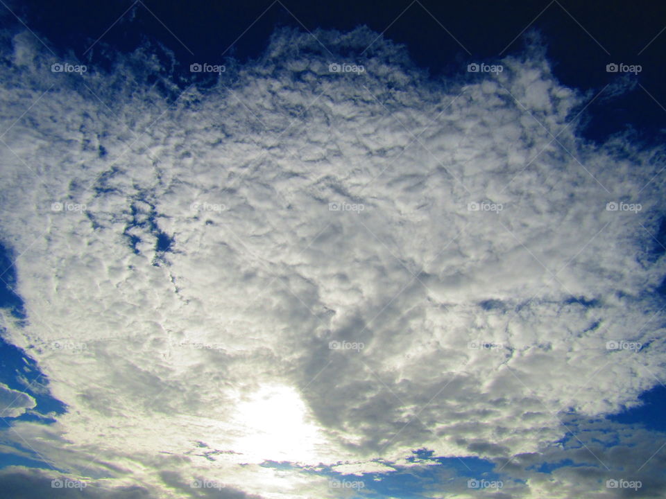 Beautiful sunlight through cloud and sky
