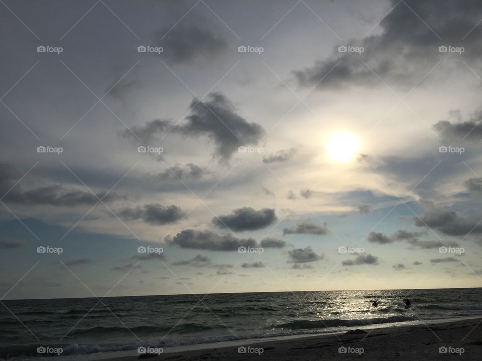 Sunset, Water, Beach, Sun, Sea