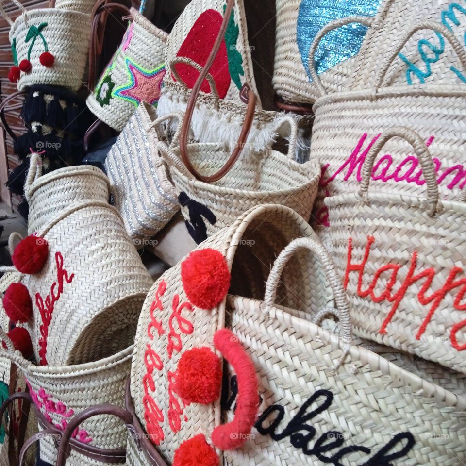 Moroccan bag , shopping , daily life