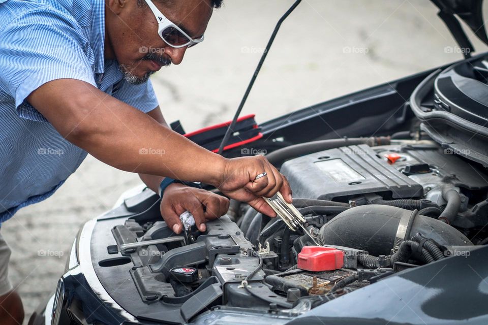 Repairing the car