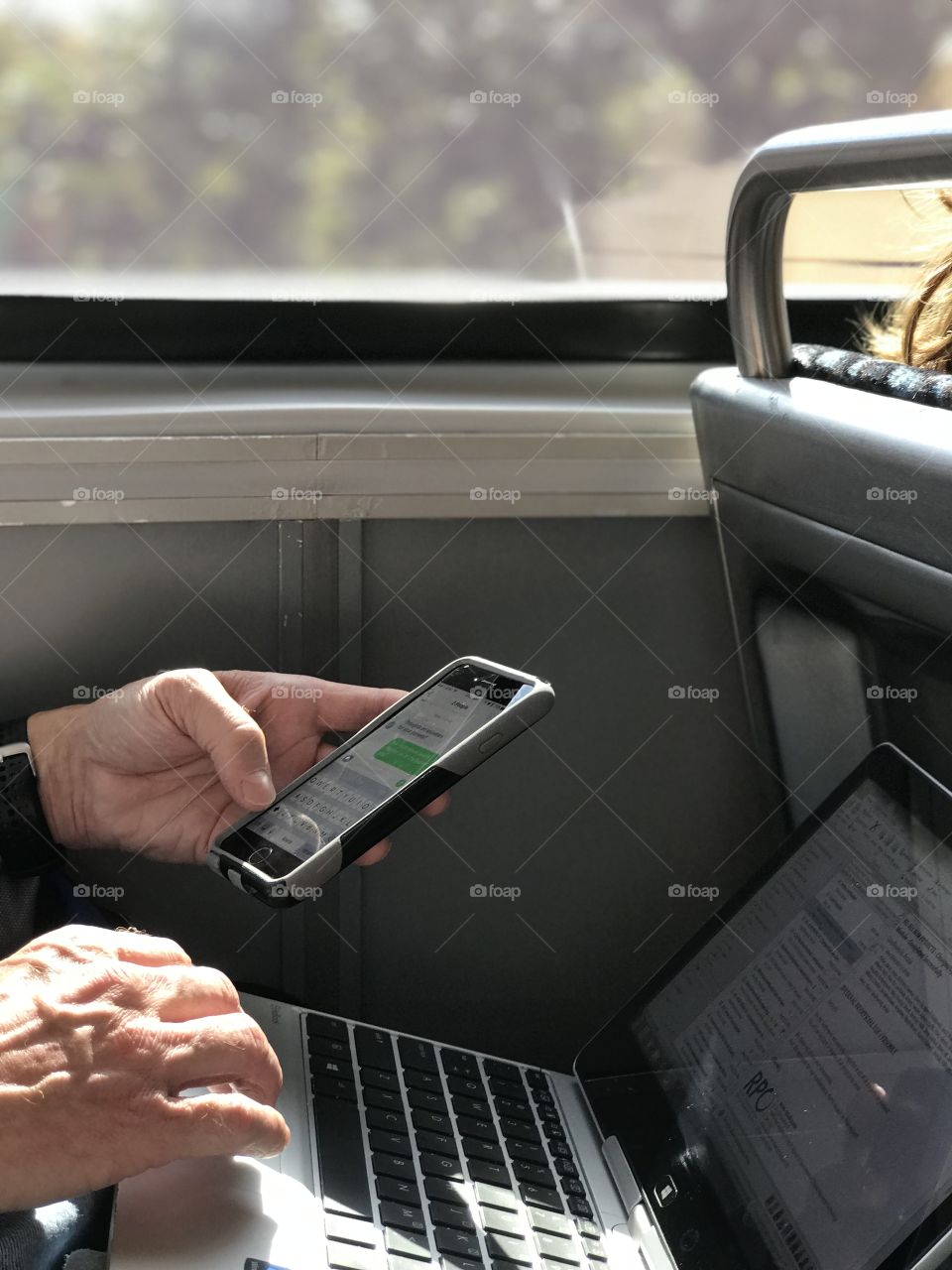 Banking on the train