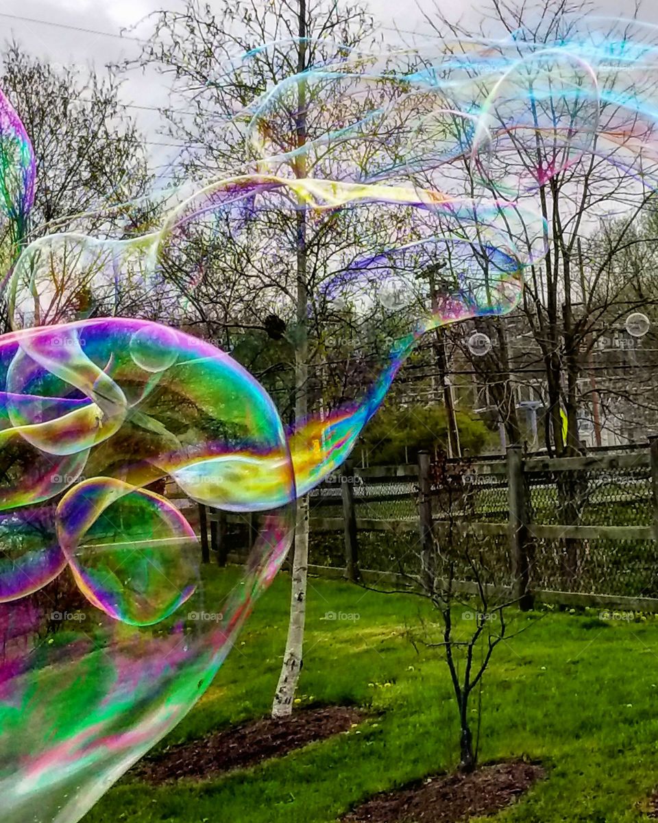 big colorful bubbles