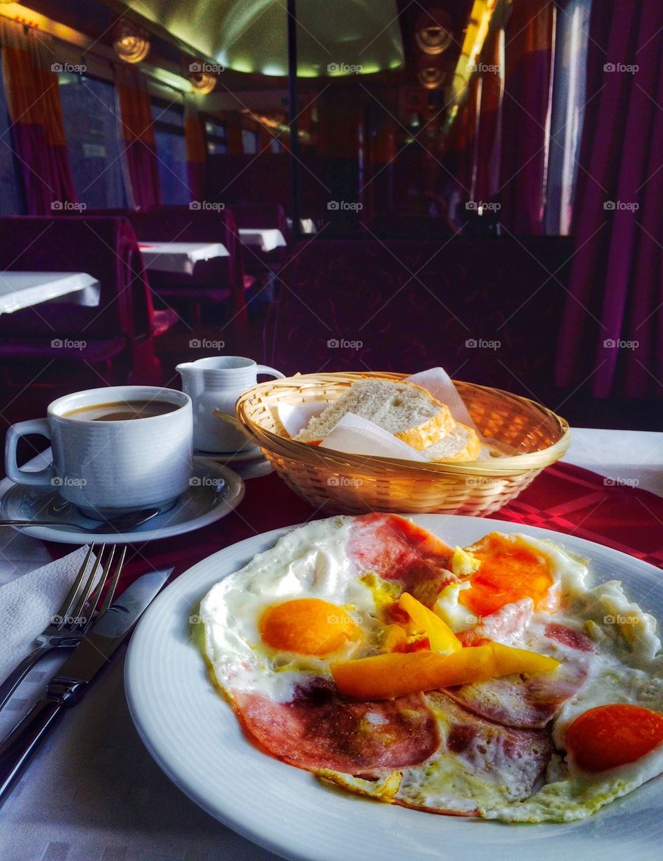 Breakfast on the train