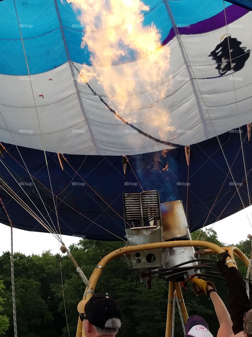 Hot air balloon flame