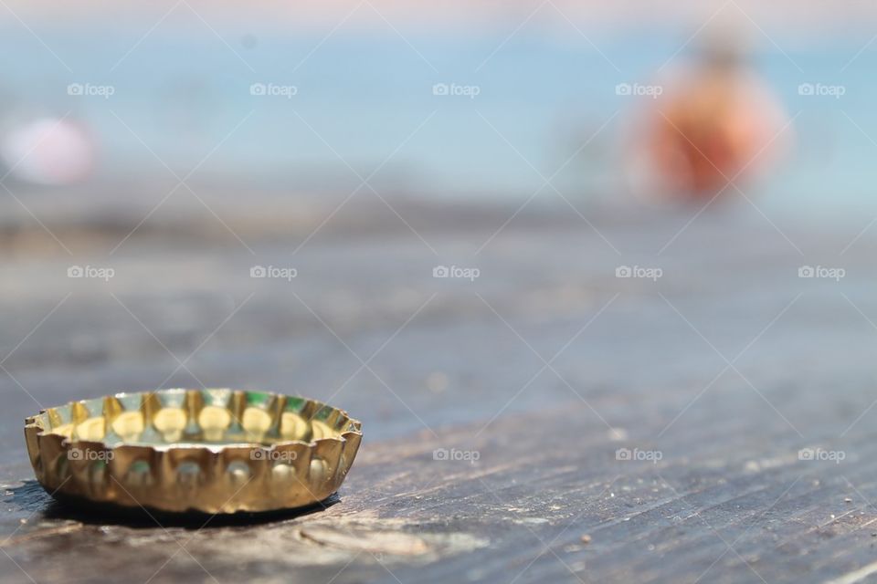 Close-up of bottle cap