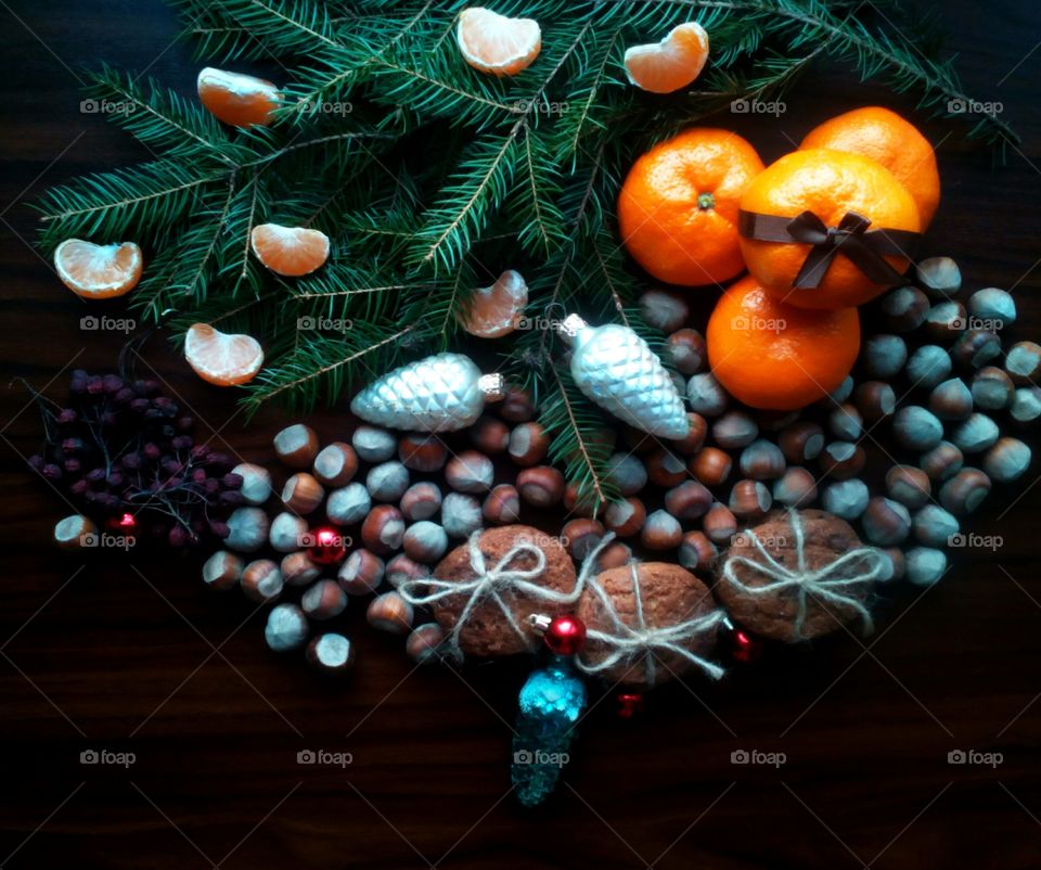 Christmas, Desktop, Food, Fruit, Decoration