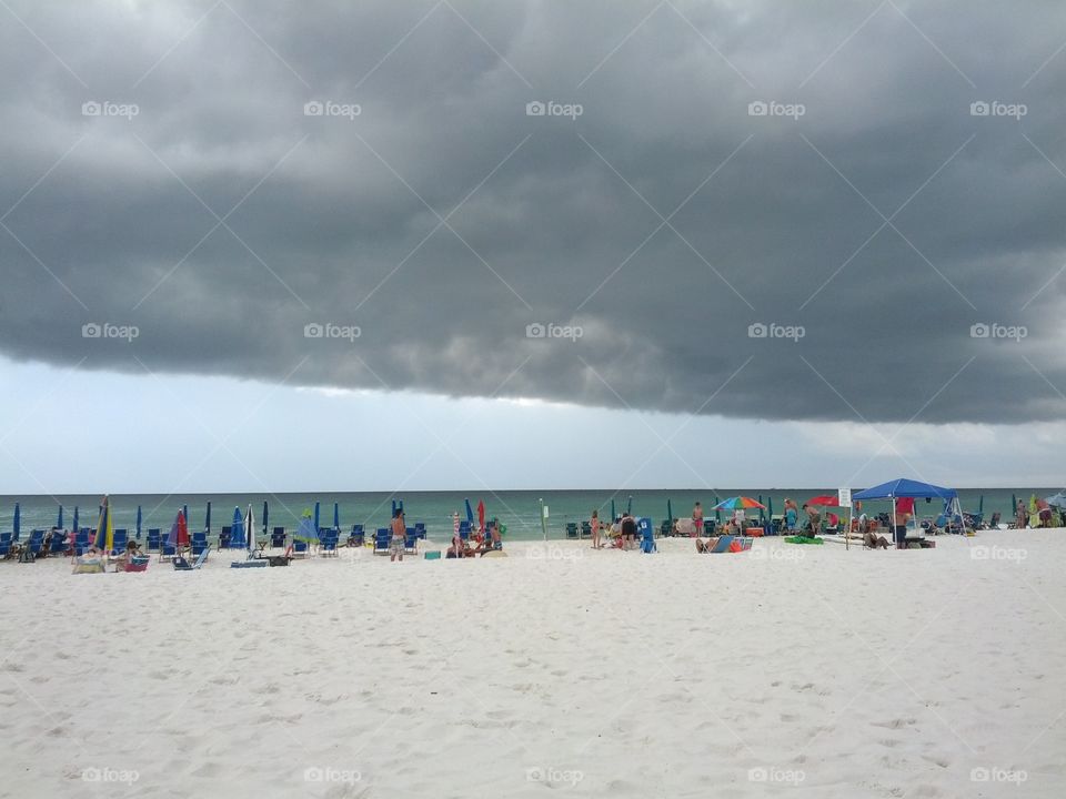 Storm clouds at the beach