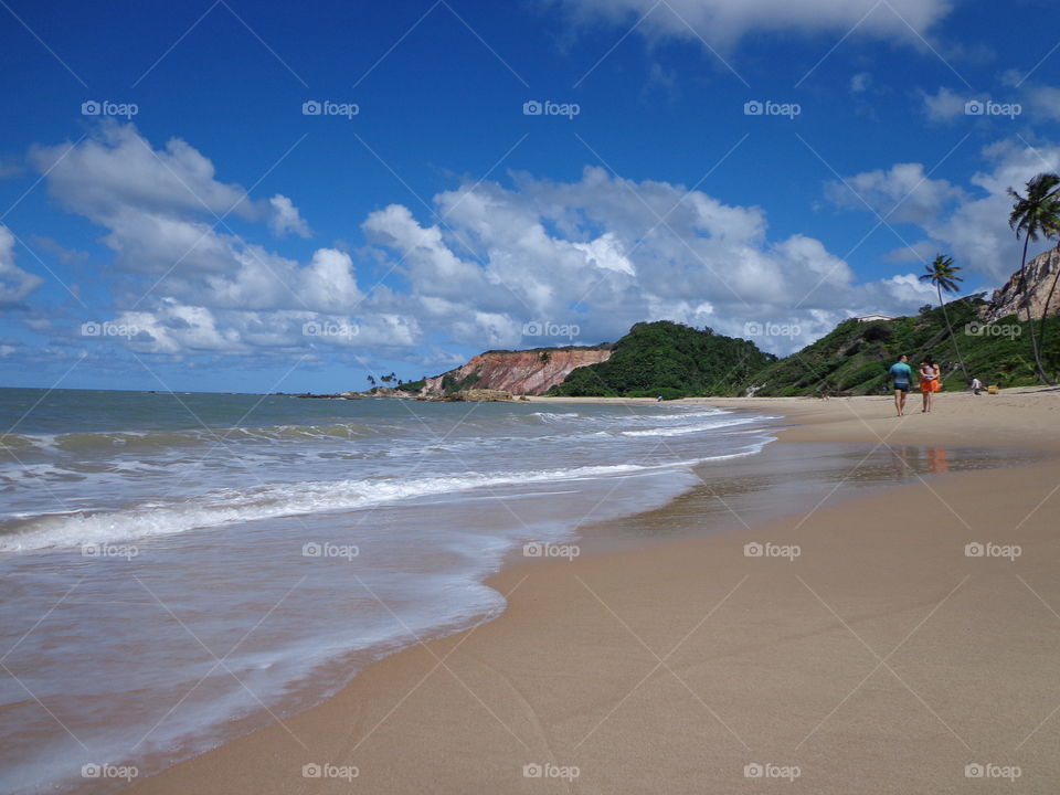 beautiful view beach of Paraíba Brasil. tabatinga