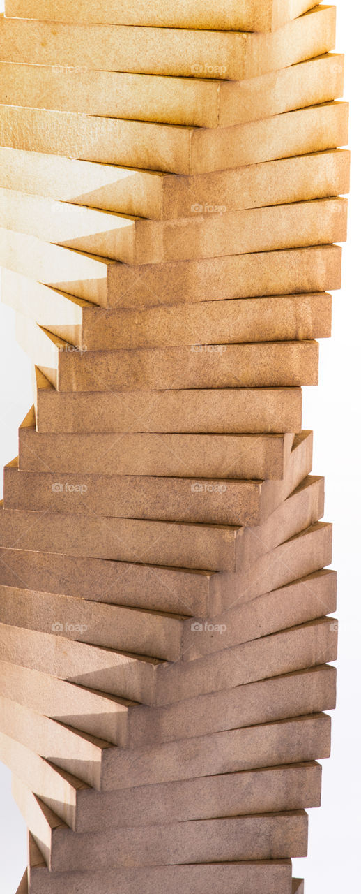 Bricks placed in spiral