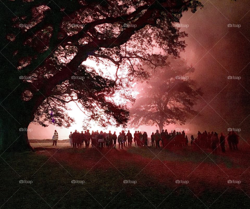Hallowe'en at Lupton. This was taken at the annual Halloween Party at Lupton House in Devon U.K.  The silhouettes were created by fireworks