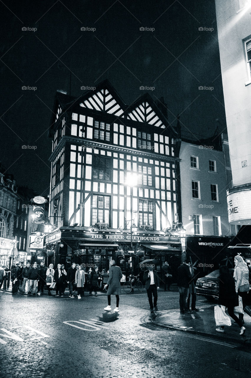 A beautiful night scene of London, United Kingdom. Artistic, colorful photo of a city.