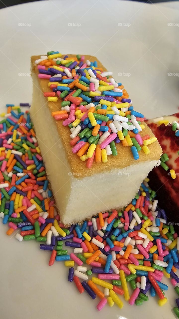 rainbow sugar butter cake