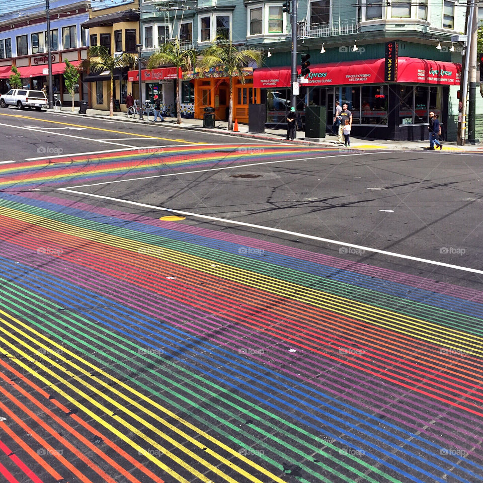 rainbow crosswalk 