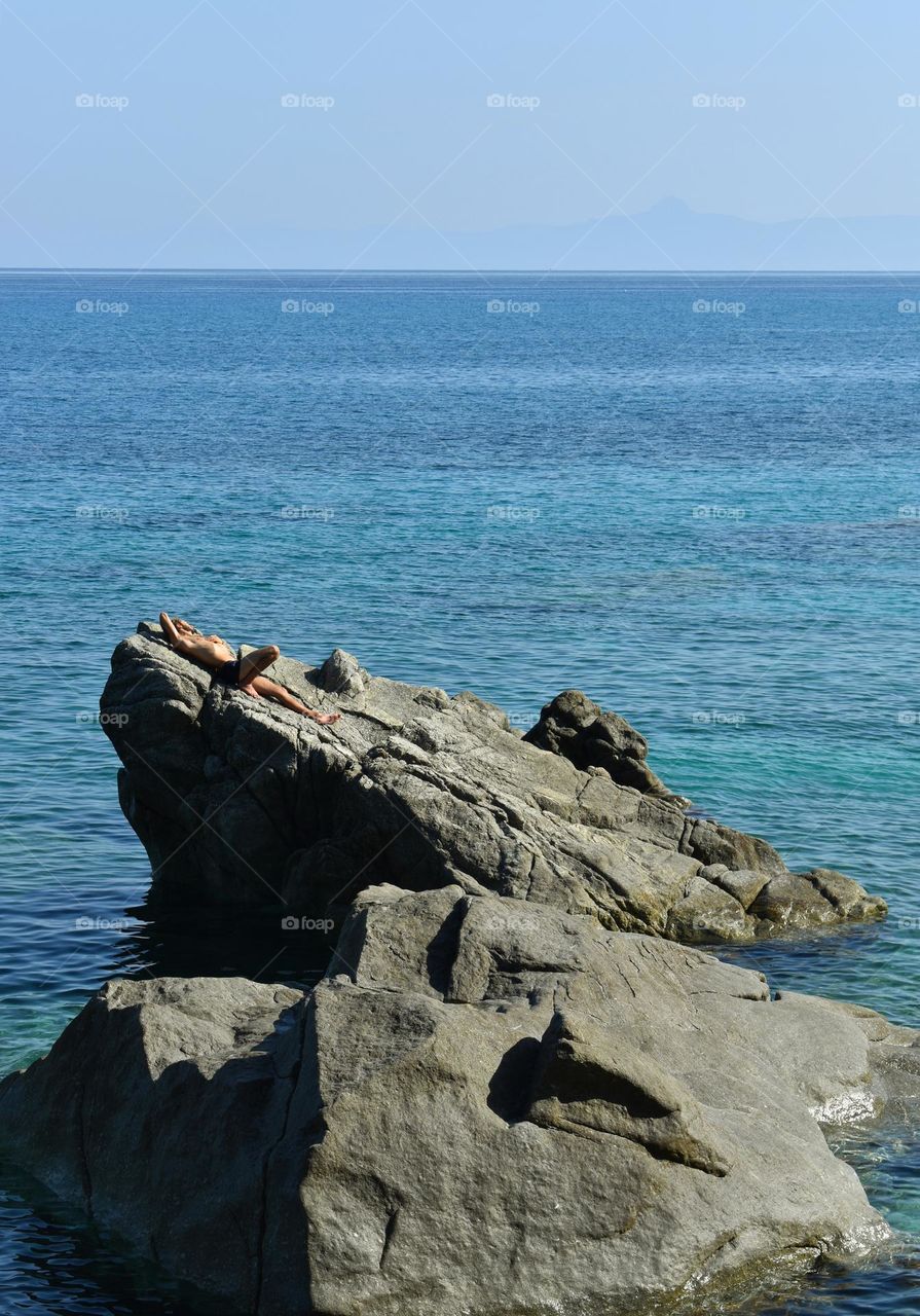 enjoying the sea